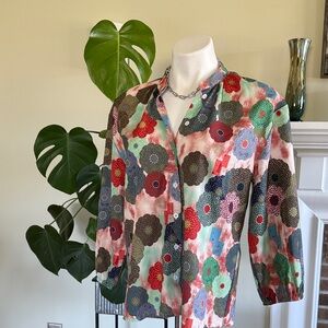 NWOT, Floral Button-Up Blouse